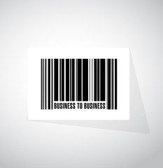 business to business barcode sign concept