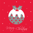 Luxury Christmas Card with Pudding vector Illustration. EPS 10 & HI-RES JPG Included