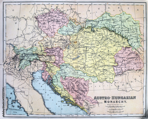 Fotomural Map of Austro-Hungarian Empire
