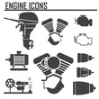 engine icons set vector illustration.