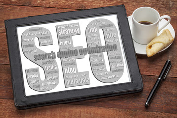 Wall Mural - seo - search engine optimization word cloud