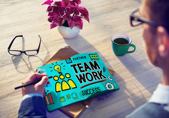Sticker - Team Teamwork Group Collaboration Organization Concept