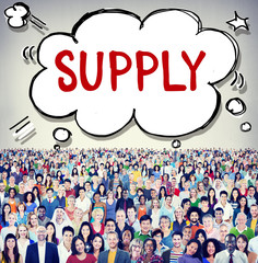 Wall Mural - Supply Stock Marketing Logistic Distribution Business Concept