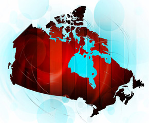  Map of Canada in abstract style