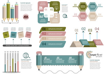 Wall Mural - Collection of infographic set elements for