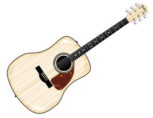 Sticker - Pale Acoustic Guitar