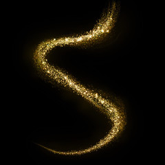 Wall Mural - Glittering gold cosmic dust tail