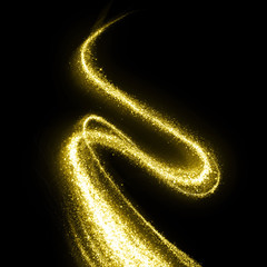 Wall Mural - Glittering gold cosmic dust tail