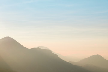 Poster - Mountains under the fog