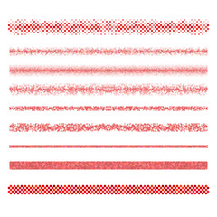 Poster - Graphic design elements - red page divider lines