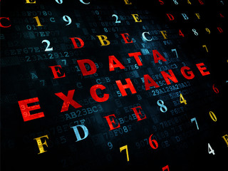 Information concept: Data Exchange on Digital background