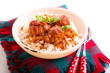 © manyakotic - Meatballs in tomato sauce with rice