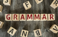 Wooden Blocks With The Text: Grammar