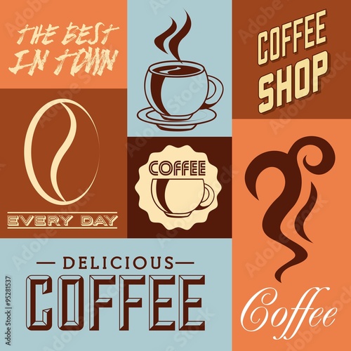 Naklejka na szybę delicious coffee design