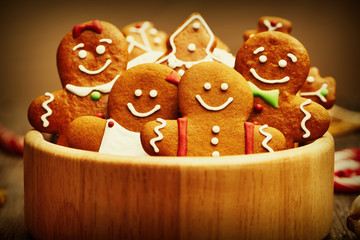 Wall Mural - Christmas gingerbread cookies