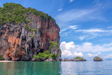 Wall Mural - Famous Railey beach in the Thai province of Krabi.