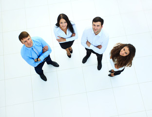 Wall Mural - Top view of business people