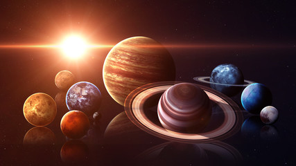 Wall Mural - Hight quality isolated solar system planets. Elements of this image furnished by NASA