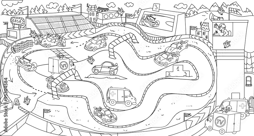 Kolorowanka 95304584 Do Akwarium Obraz Fototapety