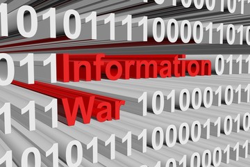 information war is represented as a binary code