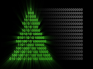 binary code xmas tree