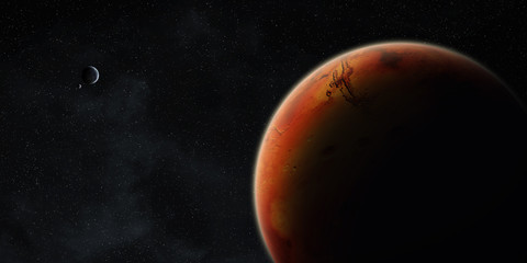 Wall Mural - View of planet Mars