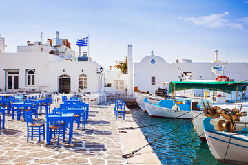 Wall Mural - Greek fishing village in Paros, Naousa, Greece