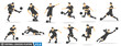 12 vector set of football (soccer) players 02
