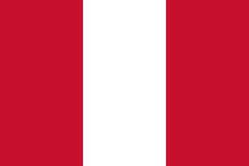 Wall Mural - Civil flag of Peru in official colors and proportions