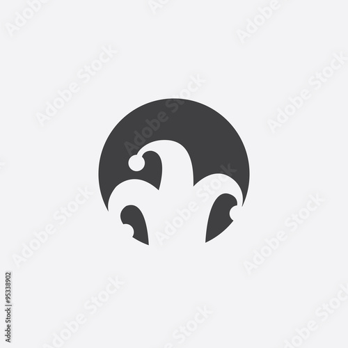 joker cutted identity template icon Canvas Print