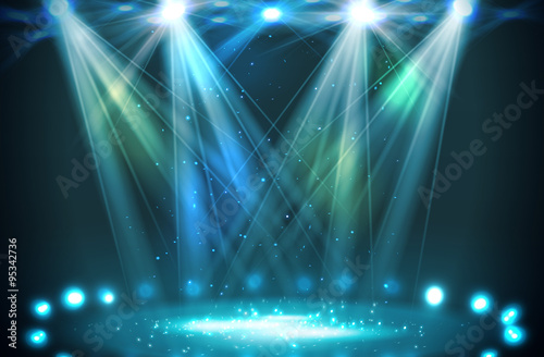 Fotografia, Obraz  Stage spotlights.