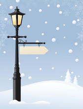 Lamp In The Snow