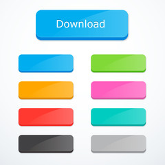 Set of rectangle buttons