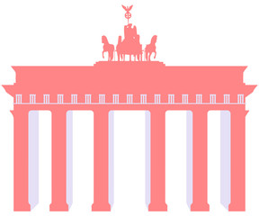 Brandenburg Gate in Berlin. Harmonious colors. 