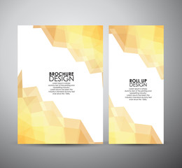 Wall Mural - Abstract brochure business design template or roll up. Vector illustration