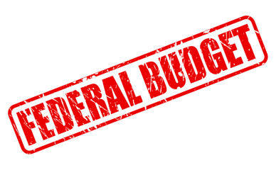 FEDERAL BUDGET red stamp text