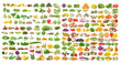 © sommai - set of vegetable and fruit isolated on white background