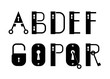 ABC Key and Lock logotypes or decorative font , type