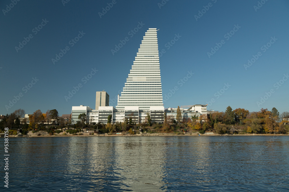 Roche Tower in Basel - obrazy, fototapety, plakaty 