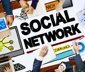 Poster - Social Network Social Media Internet WWW Web Online Concept