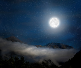 Wall Mural - moon and clouds