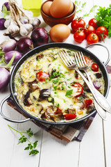 Omelet with vegetables