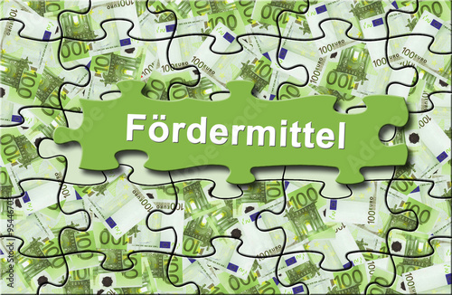 Fotografía Förderung 11 / Geldschein-Puzzle "Fördermittel"