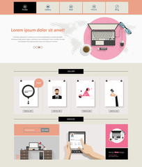Fototapete - vintage color website template