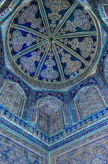 Wall Mural - Dome of the mosque, oriental ornaments from Bukhara, Uzbekistan