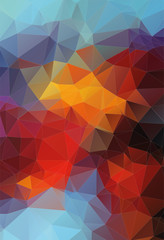 Wall Mural - Abstract triangle flat colorful background