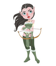 Female archer cartoon image | Public domain vectors