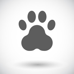 Wall Mural - Paw flat icon