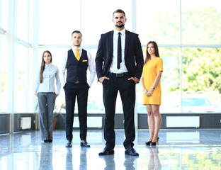 Canvas Print - Group portrait of a professional business team 