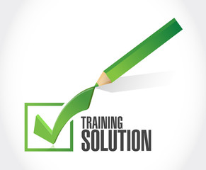Training Solution check mark sign concept